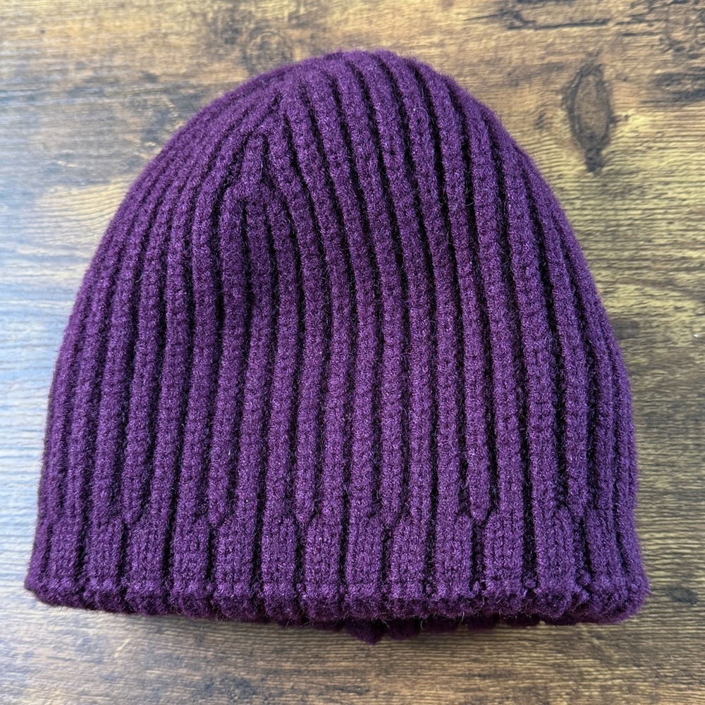 Purple Ribbed Britt’s Knits Beanie - Picture 8 of 9